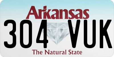 AR license plate 304VUK
