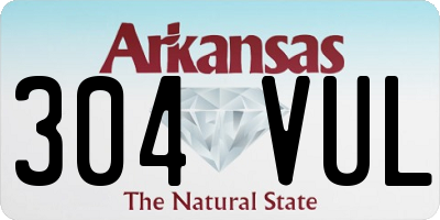 AR license plate 304VUL