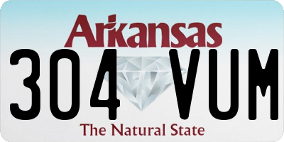 AR license plate 304VUM