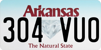 AR license plate 304VUO
