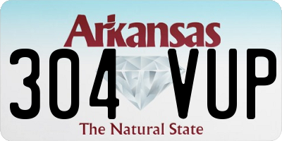AR license plate 304VUP