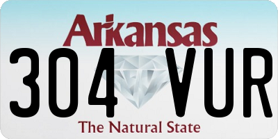 AR license plate 304VUR