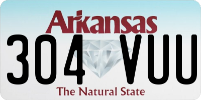 AR license plate 304VUU
