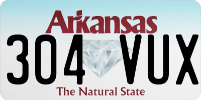 AR license plate 304VUX