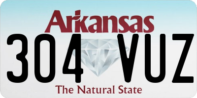 AR license plate 304VUZ