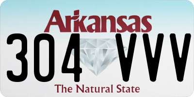 AR license plate 304VVV