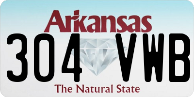AR license plate 304VWB
