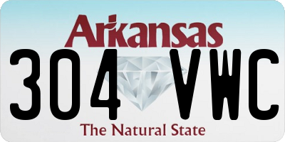 AR license plate 304VWC