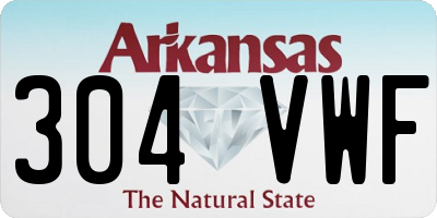 AR license plate 304VWF