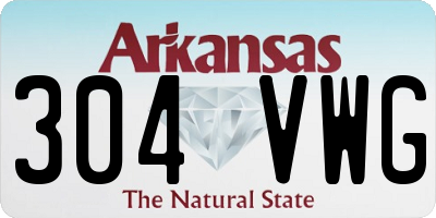 AR license plate 304VWG