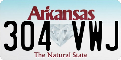 AR license plate 304VWJ