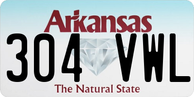 AR license plate 304VWL