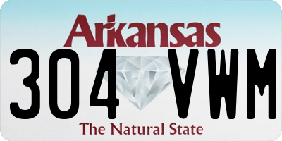 AR license plate 304VWM