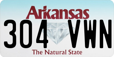 AR license plate 304VWN