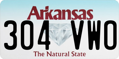 AR license plate 304VWO