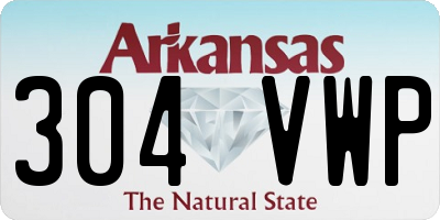 AR license plate 304VWP