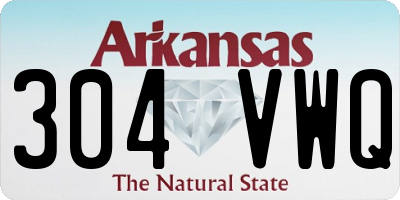 AR license plate 304VWQ