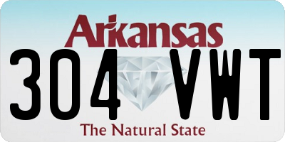AR license plate 304VWT