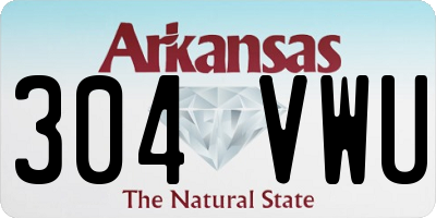 AR license plate 304VWU