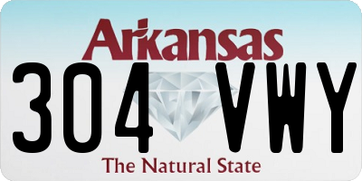 AR license plate 304VWY