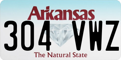 AR license plate 304VWZ
