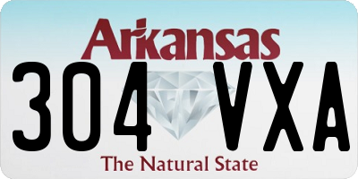 AR license plate 304VXA