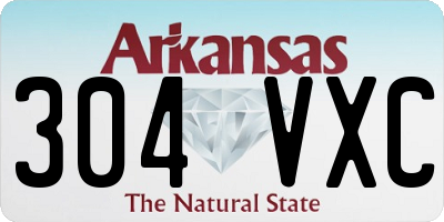 AR license plate 304VXC