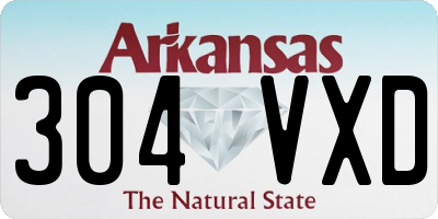 AR license plate 304VXD
