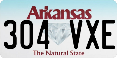 AR license plate 304VXE