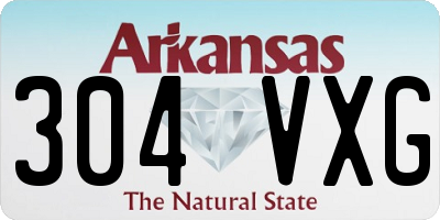 AR license plate 304VXG