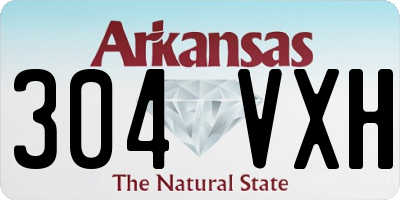 AR license plate 304VXH