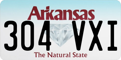 AR license plate 304VXI