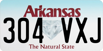 AR license plate 304VXJ