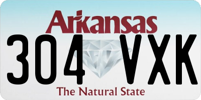 AR license plate 304VXK