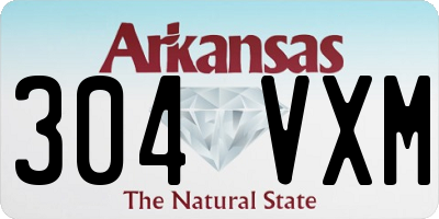 AR license plate 304VXM