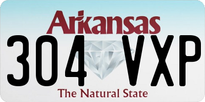 AR license plate 304VXP