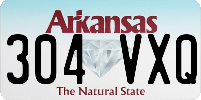 AR license plate 304VXQ