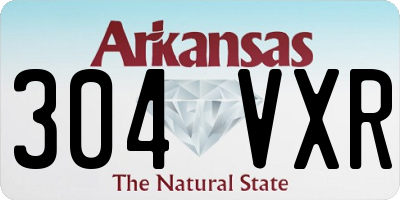 AR license plate 304VXR