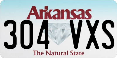 AR license plate 304VXS