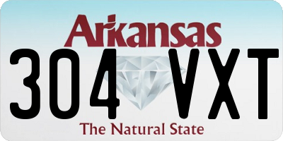AR license plate 304VXT