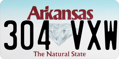 AR license plate 304VXW