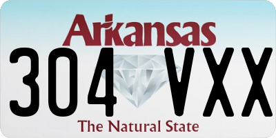AR license plate 304VXX