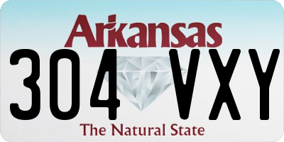 AR license plate 304VXY