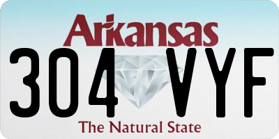 AR license plate 304VYF