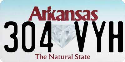 AR license plate 304VYH