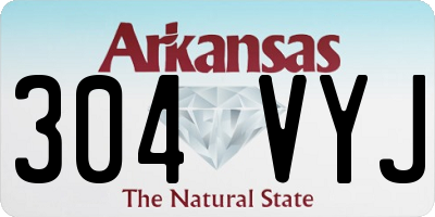 AR license plate 304VYJ