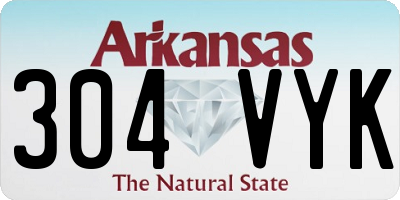 AR license plate 304VYK