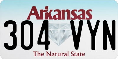 AR license plate 304VYN