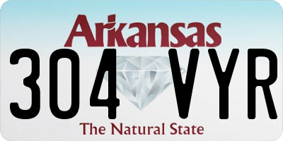 AR license plate 304VYR