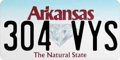 AR license plate 304VYS